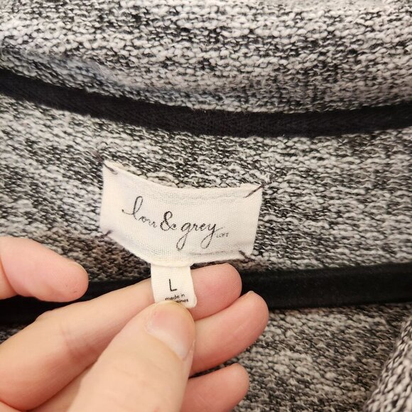 Lou & Grey Slouchy Grey Turtleneck Sweater Cotton Blend Cozy Women's L - Picture 5 of 7